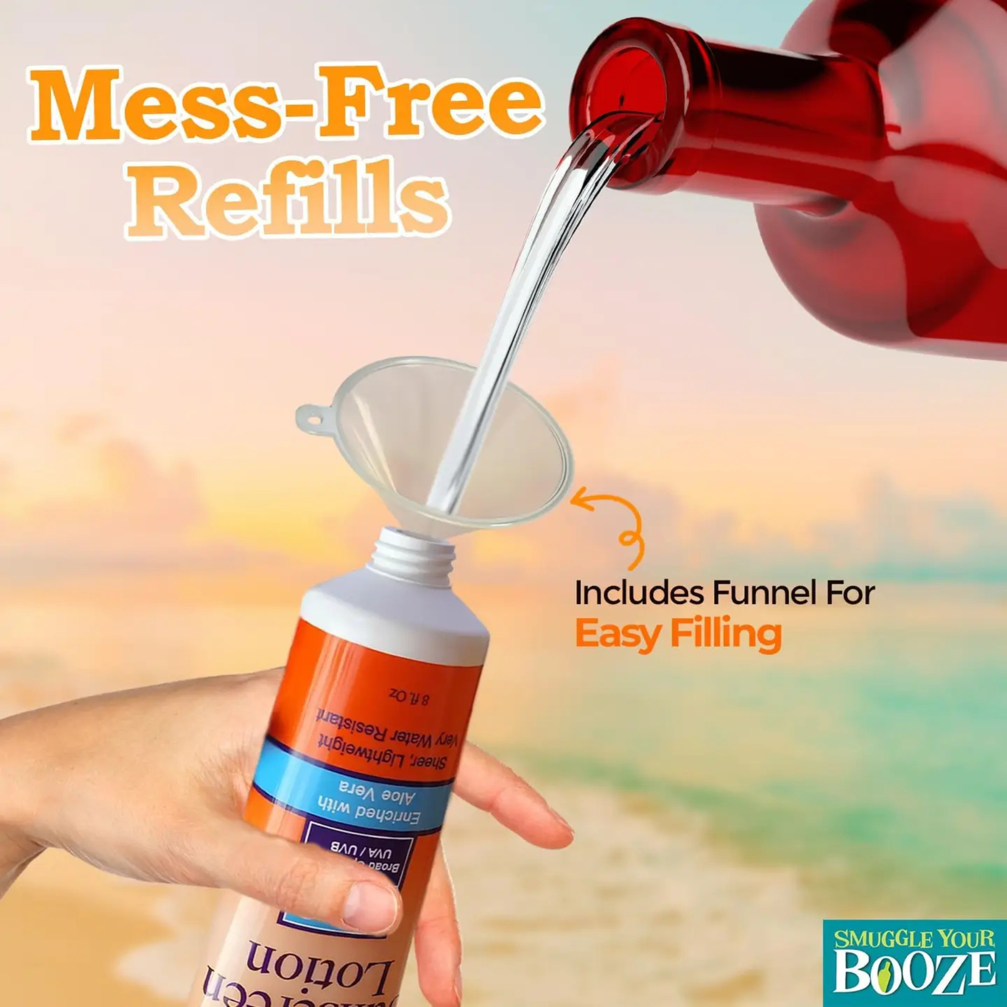 "Sunscreen" Flask - Smuggle Your Booze!